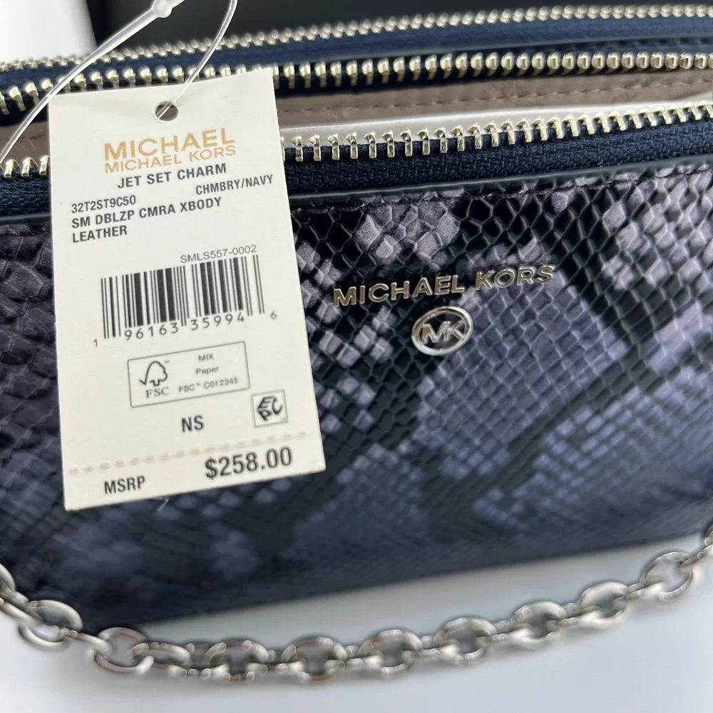 Michael Michael Kors Jet Set Charm, small double zip, leather xtra body. NWT - Picture 7 of 14